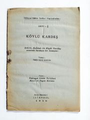 Köylü kardeş 1 ve 2 / Ömer Fevzi MARDİN - Kitap