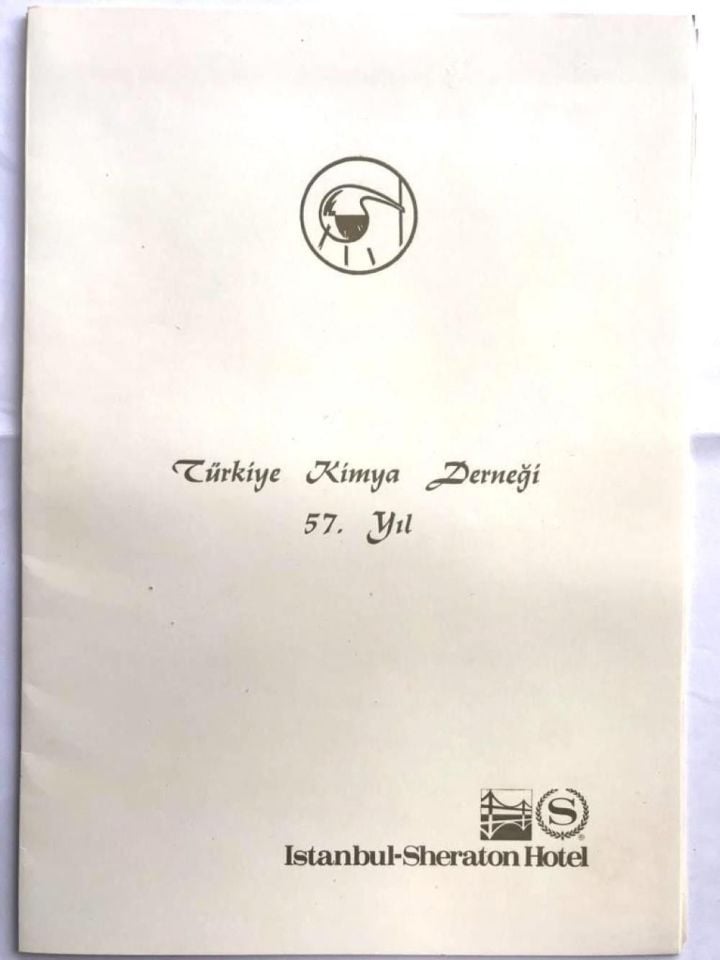 Türkiye Kimya Derneği 57. yıl - Sheraton Hotel / Menü + Program