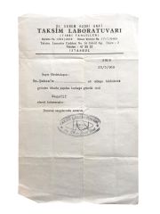 Ekrem Kadir UNAT - Taksim Laboratuvarı / Test sonucu
