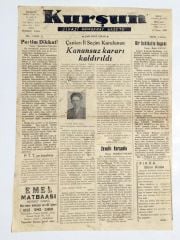 Ankara, Kurşun gazetesi 15 Nisan 1952 - Efemera