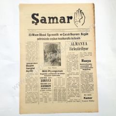 Şamar gazetesi - Samsun / 23 Nisan 1953