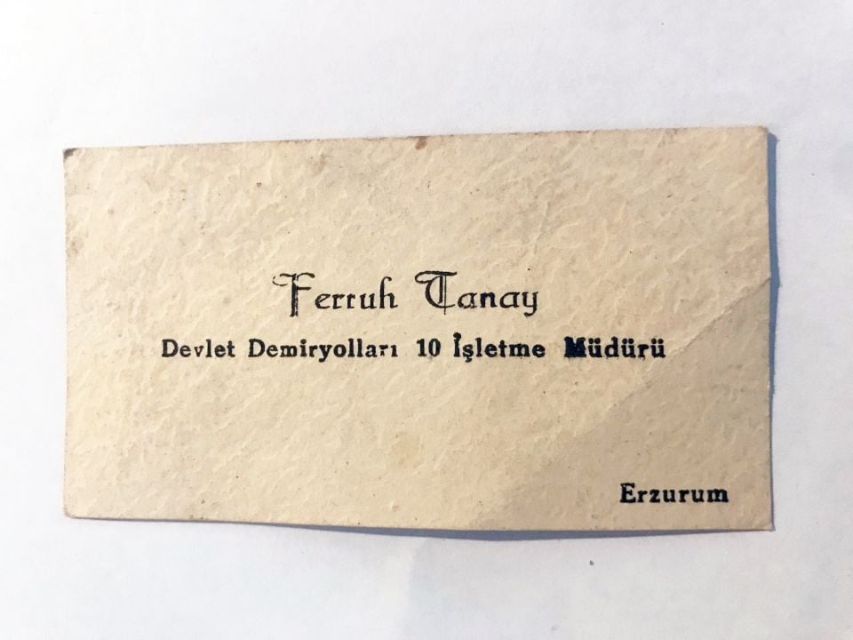 Ferruh TANAY - Devlet Demiryolları İşletme Müdürü ADANA / Eski Kartvizit