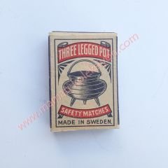 Three Legged Pot - Safety Matches, kibrit  Made in Sweden