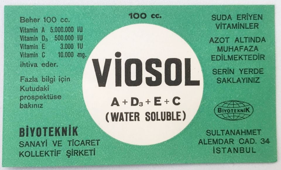 Viosol Water Soluble - Biyoteknik Sanayi / Etiket