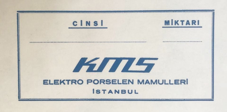 KMS Elektro Porselen Mamulleri / Etiket