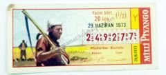 29 Haziran 1973 Yarım bilet - Milli Piyango bileti - Efemera