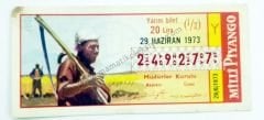 29 Haziran 1973 Yarım bilet - Milli Piyango bileti - Efemera