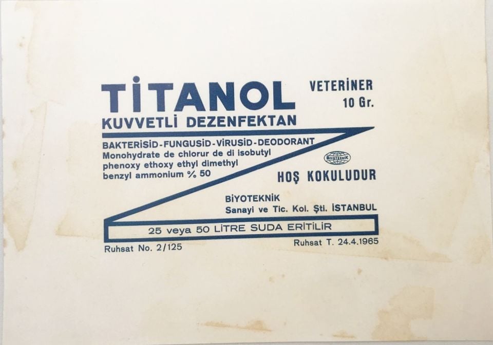 Titanol Kuvvetli Dezenfektan - Biyoteknik Sanayi /  Etiket