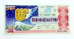 31 Aralık 1984 Yarım bilet - Milli Piyango bileti - Efemera
