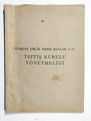 Türkiye Emlak Kredi Bankası A.O. Teftiş Kurulu Yönetmeliği - Kitap