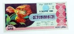 9 Mayıs 1984 Yarım bilet - Milli Piyango bileti - Efemera