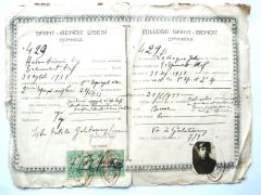 Saint Benoit Lisesi 1933 tarihli Galatasaray Lisesine gidişine ait evrak - Efemera