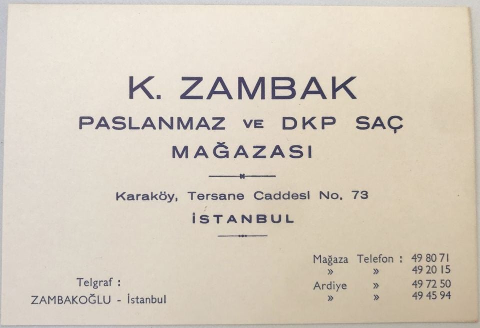 K. Zambak - paslanmaz ve Dkp Saç mağazası / Kartadres