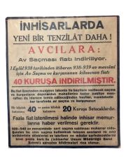 İnhisarlar Avcılara Av saçması - Dergi Gazete Reklamları