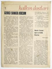 Halkın Dostları Sayı:1 - Mart 1970 / Ataol BEHRAMOĞLU, İsmet ÖZEL - Dergi