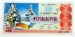 9 Şubat 1983 Yarım bilet - Milli Piyango bileti - Efemera