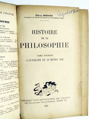 Histoire de la Philosophie - Emile BREHIER