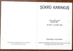 Şükrü KARAKUŞ - Yahşi BARAZ / Sergi davetiyesi