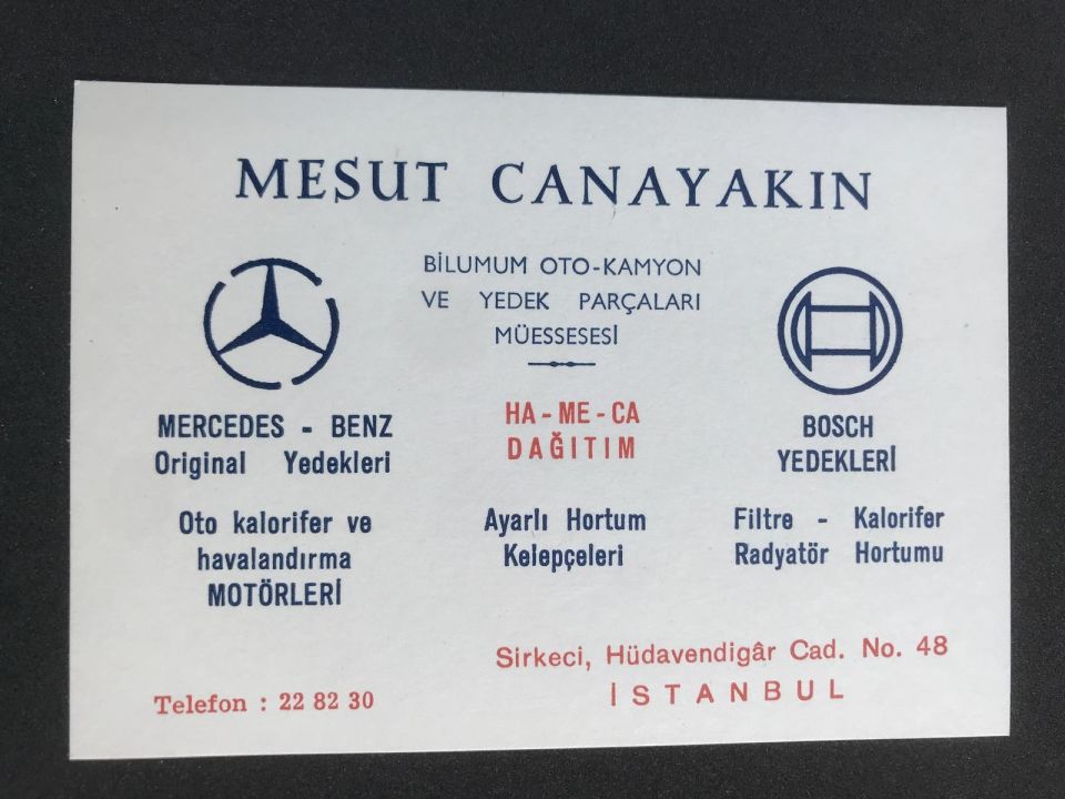 Mesut CANAYAKIN - Bilumum oto kamyon ve yedek parçaları / Mercedes, Bosch Yedekleri - Kartadres