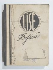 Sarı yapraklı 30-40 sayfası Osmanlıca not yazılı, Lise defteri