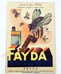 Fayda Sinek İlacı - Reklam Tıp Eczacılık Efemeraları - Efemera