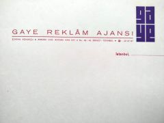 Gaye Reklam ajansı Sirkeci / Antetli kağıt - Efemera