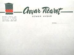 Avşar Ticaret Beyoğlu / Antetli kağıt - Efemera