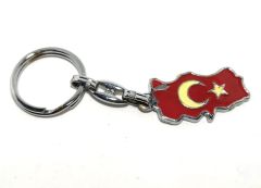 Türkiye haritası / Ay Yıldızlı anahtarlık