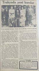 Trakyada yeni kurslar / İpekböcekçiliği kursları - 1948 tarihli gazete haberi