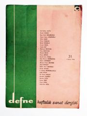 Defne Haftalık Sanat Dergisi / Sayı:31 - 1 Kasım 1966  - Dergi