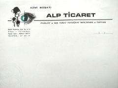 Alp Ticaret Fotoğraf malzemesi / Antetli kağıt - Efemera