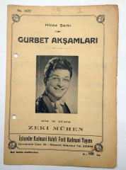 Gurbet Akşamları, Zeki MÜREN nota Eski nota