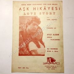 Aşk hikayesi, Love story nota Eski nota