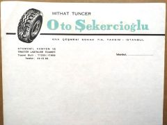 Oto Şekercioğlu Taksim / ANtetli kağıt - Efemera