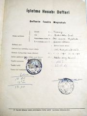 Yeni Sinema Heybeliada - İşletme hesabı defteri / Efemera