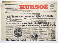 Hürsöz gazetesi 24 Kasım 1947 ESKİŞEHİR - Gazete