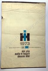 İnternational 1973 yılı takvim Otomobil Efemeraları