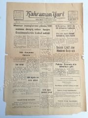 Kahraman Yurt gazetesi, 9 Şubat 1959 Kahramanmaraş - Efemera