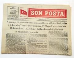 SAMSUN, Son Posta gazetesi - 5 Nisan 1989 - Efemera