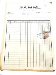 Rıza BAŞARAN Kontraplak satış deposu  / Fatura - Efemera