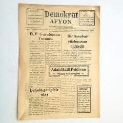 Demokrat Afyon gazetesi - 17 Nisan 1959 - Efemera