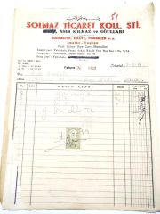 Solmaz Ticaret Koll. Şti. Züccaciye emaye porselen vs. / Fatura - Efemera