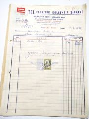 Tel elektrik kollektif şirketi  / Fatura - Efemera