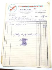 Jak SEVİ ve ortağı - Kırtasiye Scrikss Dolma kalemleri satış merkezi  / Fatura - Efemera