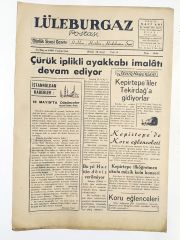Lüleburgaz Postası gazetesi, 21 Mayıs 1960 / Kepirtepe - Gazete