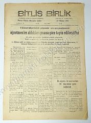 Bitlis Birlik gazetesi, 20 Ekim 1981 - Efemera