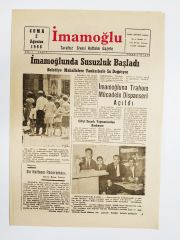 İmamoğlu gazetesi / ADANA 2 Ağustos 1968 - Eski Gazete