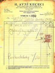 H. Avni KEÇECİ - Fatura - Efemera