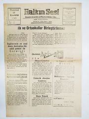 Halkın Sesi gazetesi, 17 Kasım 1969 Banaz - Eski Gazete