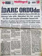 27 Mayıs 1960 Tarihli Milliyet Gazetesi 2. baskı - Eski Gazete